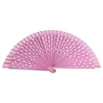 Flamenco Spanish Hand Fan Vintage Dots Pattern 23cm Elegant Wood Folding Fan for Dancing Performances Party Decoration