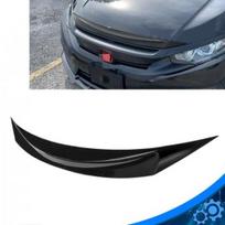 16-21 Honda Civic Si blizgančio juodo dažymo priekinio variklio dangčio apdailos juostelė Nosies dangtelis