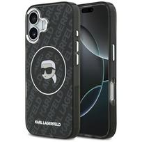 Karl Lagerfeld IML Karl Galvos Logotipas Magnetinis dėklas telefonui iPhone 17 - Juodas