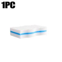 3 Layer Magic Sponge Eraser Cleaning Pads for Bathroom Kitchen Floor Bathtub Toilet Baseboard Wall Cleaner  Blue White Sponge
