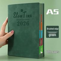 2026 A5 Daily Planner: Student & Office Diary, Customizable Souvenir Notebook beige
