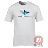 Garuda Indonesia Logo TShirt Vacation Classic Air Travel Airline Airport Tee S white