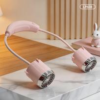 Fashion neck-mounted small fan with multiple speed settings, USB charging, lazy person neck-mounted fan, portable neck-mounted fan
