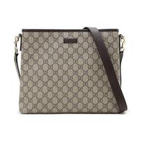 Gucci Classic Monogram Leather Logo Canvas Messenger Bag Men bags Ebony Black 388924-KGD6Z-9643 Basic Set (Bag+Dust Bag)