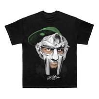 Mf Doom Mask Portrait Tshirt Unisex Unisex Vintage Hip Hop Rap Streetwear Casual Cotton Short Sleeve Tops L