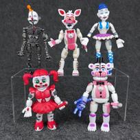 2026NEW 1-6Pcs/Set FNAF Toy Bear Figurine Sisters Edition, 5 models, 5 generations, assembled toy bear figurine doll ornaments