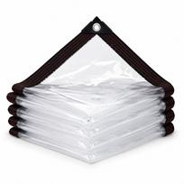 Transparent Waterproof Tarpaulin Garden Gazebo Rainproof Clear Tarp Plant Cover PE Film Insulation Shed Cloth with Grommets (Transparent,6.5x6.5FT  2x2M) skaidri