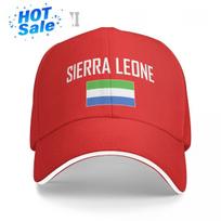 Sandwich SIERRA LEONE Flag And Font Baseball Cap Men Women Hip Hop Caps Snapback Golf Hat Fishing One Size
