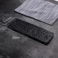 Reusable Melamine Long Sushi Platters Textured Surface Break Resistant For Japanese Restaurant Home Sushi Parties
