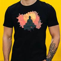 T-Shirt Herren Buddha Motiv Baumwolle Größe S bis 5XL S