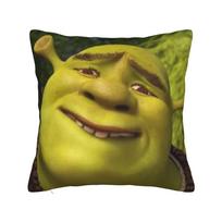 Animated Shreks Christmas Pillowcase Polyester Cushion Cover Gift  Comedy Film Pillow Case Cover Home Zipper 45*45cm 40x40cm