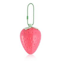 Strawberry Shaped Color Changing Lip Balm Ball, Magic Temperature Reactive Pink Lip Glow with Keychain Chain, Hydrating Moisturizing Lip Care Balm 2pcs