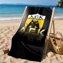 Aek Football Crest Beach Towel, Quick-drying, Easy to Care for, Suitable for Both Fitness and Beach Vacations,Sports Essential 70cmx140cm(27x55inch)
