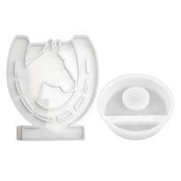 Silicone Horse Head Candlestick Mold Easy Release Candle Holder Mold Home Ornament Gypsum Mould Jewelry Making Tool 1