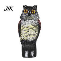 Humane Bird Control Solution Garden Owl Decoy Weatherproof Scarecrow with 360-Degree Rotating Head Non-fading Statue Squirrel Deterrent to Scare Birds A