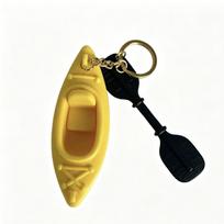 3D Shape Kayak Keychain PLA Boat Pendant Decorative Trinket Canoe Pendant  Unisex geltona