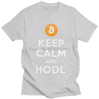 Bitcoin Cryptocurrency Crypto Btc T Shirt Unisex Short Sleeved Cotton Tshirt Trendy TShirt Leisure Keep Calm And Hodl Tee Clothing S