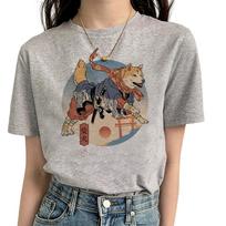 Shiba Inu T Shirt Unisex Harajuku Streetwear Comic Tshirts Female Japanese 2000s Anime Clothing S
