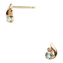 Vendome Aoyama Earrings K10 Yellow Gold Birthstone Aquamarine AJVA2366 AQ [Official] [March Birthstone]