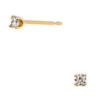 Vendome Aoyama Earrings K18 Yellow Gold Single Stone Quatre AGVA0982 DI [Official]