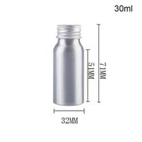 30ml-250ml Sidabrinis Aliuminio Buteliukas su Užsukamu Dangteliu Kvepalų Kosmetikos Toniko Vandens Buteliukas Kelioninis Nešiojamas Papildomas Buteliukas 30ml