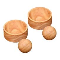 Medinis apvalus koldūnų gaminimo įrankis (Ebony,2 Sets) juodmedis