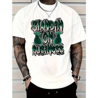 Men's Outdoor Style Casual  Money Relax Heals My Soul  Graphic Letter Print T-Shirt S balta