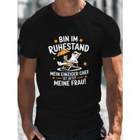 Retiree Relaxing Wife Is The Boss Men'S Casual Crew Neck Short Sleeve T-Shirt for Summer S juoda