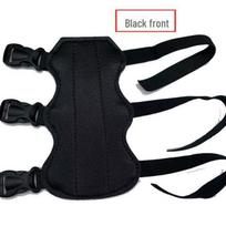Trijų juostų kamufliažas PU Recurve Bow Arm Guard – Apsauginė šaudymo iš lanko įranga juoda