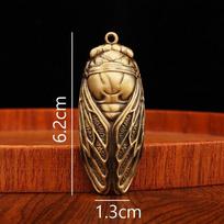 I know, pure brass ornament, keychain pendant, large handle, antique metal handicrafts, copper products.
