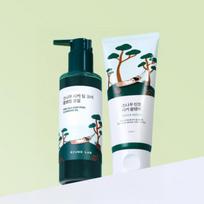 Round Lab Pine Cica Deep Pore Cleansing Oil 200ml + Pine Cica Calming Cleanser 150ml Set white