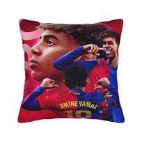 Decorative Pillow Cover Lamine Y-Yamal Merch Bed  Football Star  Throw Pillow Case Cover Square Multi Size 12x12Inch