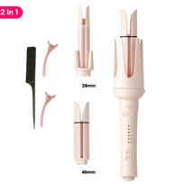 32 mm automatinis plaukų suktukas Profesionalus keramikinis besisukantis suktukas 40 mm strypas Plaukų gofravimo priemonė AU white