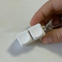 2/3/4/9Keys Fidget Keychain Keys Button Finger Keyboard Cap New Clicker Toy 2 Buttons