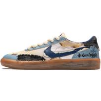 Nike Heritage Canvas Slip Resistant Abrasion Resistant Low top Skateboard Shoes Unisex Beige Blue Black CD5010-102(TeamF-) 41