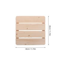 Wooden Non-Slip Sauna Floor Mat 30x30cm Elevated Shower Platform for Bathroom Spa Steam Room Poolside Wet Areas smėlis