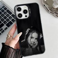 Singer L-Lana Del Rey  Phone Case For iPhone 16,15,14,13,12,11,Mini,Pro,E,MAX Gray Matte Silicone Black Cover iPhone11PROMAX