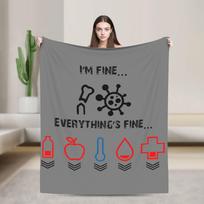DayZ Shotting Game Fuzzy Blanket Zombie Attack Awesome Throw Blankets for Quilt 150*125cm Super Soft 75x90cm