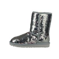UGG  Classic Short Boot Sequin - Silver Women Sneakers 1094982-SLVR 38
