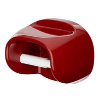 Roll Holder No Drilling Wall Mount Toilet Paper Holder with Top Storage Shelf Durable Space Saving Tissue Dispenser for Bathroom Kitchen raudona