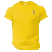 Spartan Helmet T Shirt Pocket Gym Clothing Bodybuilding Training Workout Mma Top S