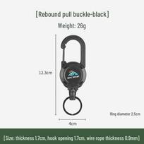 Yuzhan Outdoor Tactical Ret retractable keychain with steel wire rope (6-Pack)