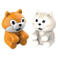 Retractable Buckle Fan 2Pcs Puppy Cat Clip-on Fan, Portable Cooling for Bowl Cup Hot Food, Saliva Isolation Hands Free Mini Table with 1 Set