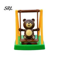 Car Swing Bear Ornament Solar Swinging Decoration, Nodding Dashboard with Driving Fatigue Relief Toy Swing, Monkey for Office Desk A