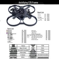Axisflying C25 2.5-inch FPV Cinewhoop Drone Frame
