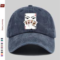 pc Handheld Four Q Playing Cards Print Baseball Cap Unisex Sun Hat Multiple Colors Available Papa Hat Comfortable and Light 1pc