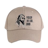 Yolo jk brb jesus Caps Summer Adult Baseball Cap Adjustable with Curved Brim Duckbill Hat Protection Sun Hats Casual Adjustable