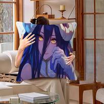 Gamer Albedo Anime Sexy Girls Cushion Cover Polyester Sofa Cushions Decorative Throw Pillows Home Decoration Pillowcover 30x30cm