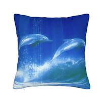 Symphony Dolphins Frutiger Aero Square Pillowcases Polyester Sofa  Cushion Cover Funny Decor Pillow Cover 45*45 40x40cm