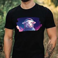 T-Shirt Herren Schaf als Astronaut Motiv Baumwolle Größe XS bis 5XL XXXL